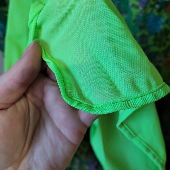 Vintage Groovy Green Maxi Dress 70s Kaftan Beatrice Pines - Picture 11 of 16